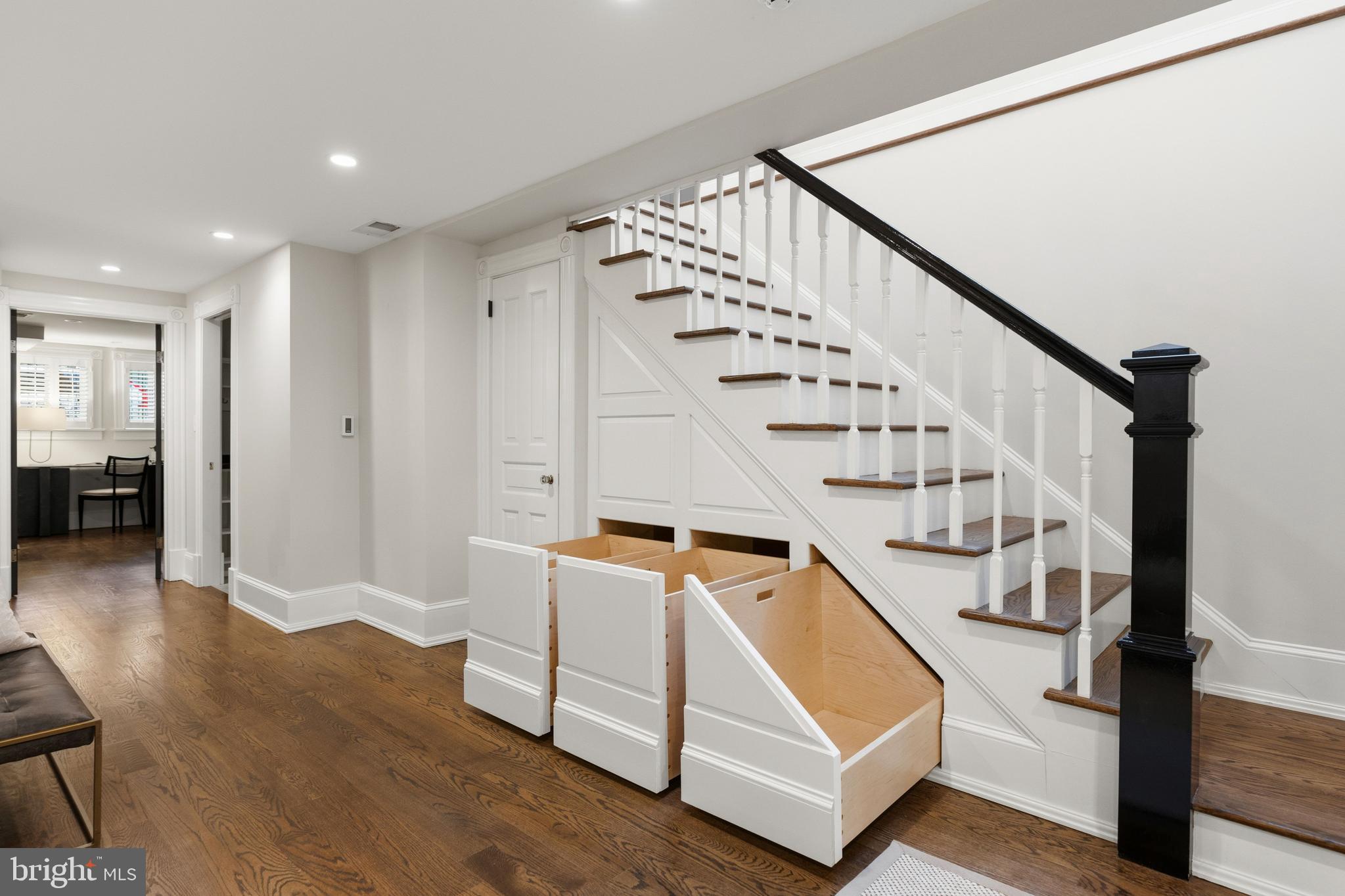 3420 P Street Northwest Washington, DC 20007 - Photo 25 of 32 a view of entryway and hall with wooden floor