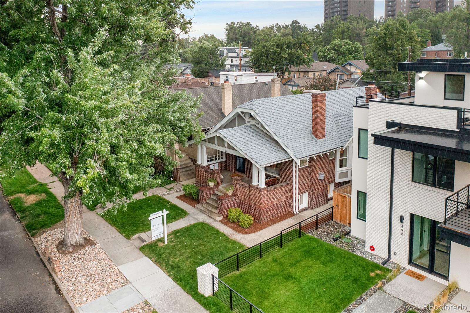 486 South Corona Street Denver, CO 80209 - Photo 38 of 46 an aerial view of a house with a yard