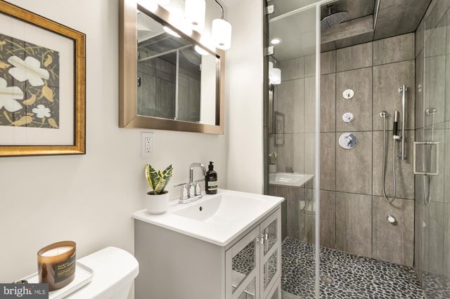 a view of a building with a tv on a table