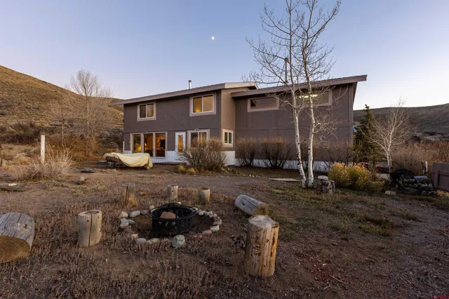 a backyard of a house