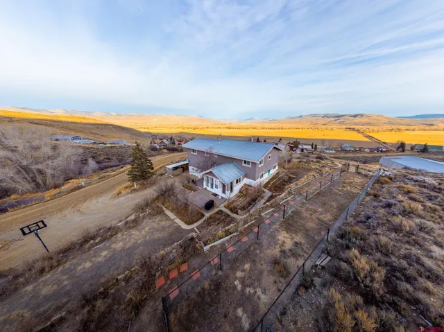 an aerial view of beach and ocean