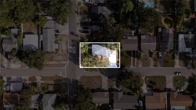 an aerial view of a city