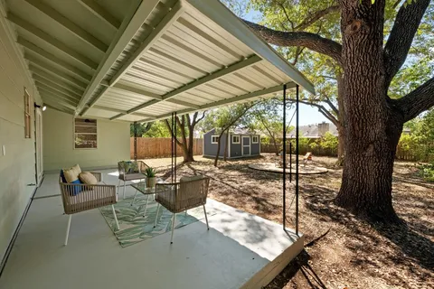 a outdoor space with furniture