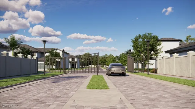 a view of a house with a street