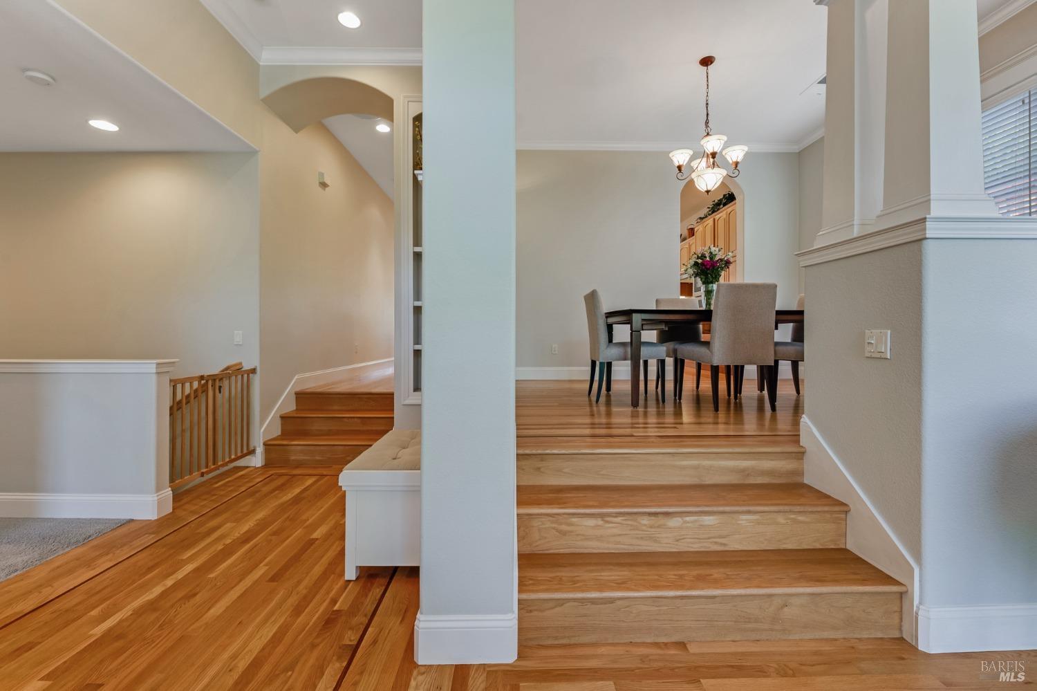 3559 Alturia Heights Santa Rosa, CA 95403 - Photo 5 of 39 View of entry hallway and steps to dining room