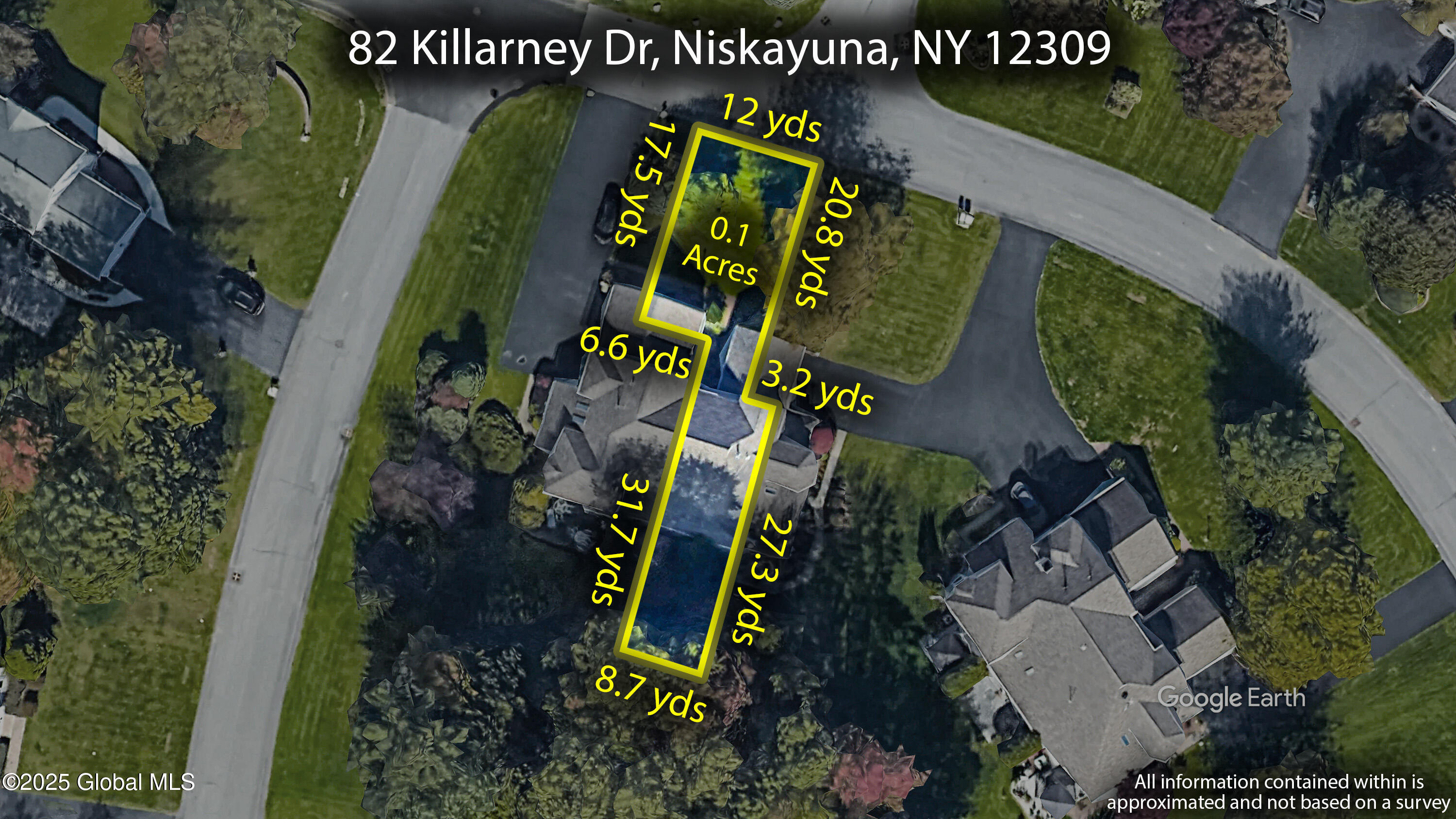82 Killarney Drive Niskayuna, NY 12309 - Photo 37 of 37 Property Line Overlay