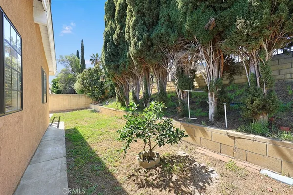 a view of a back yard of the house