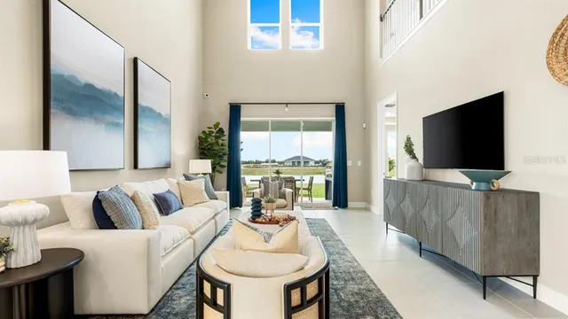 a bed room with a bed and a table