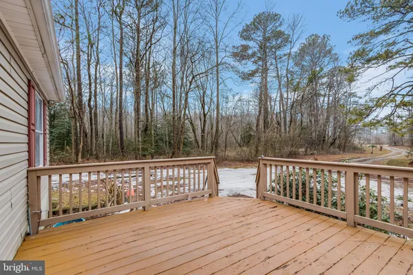 a view of a wooden deck