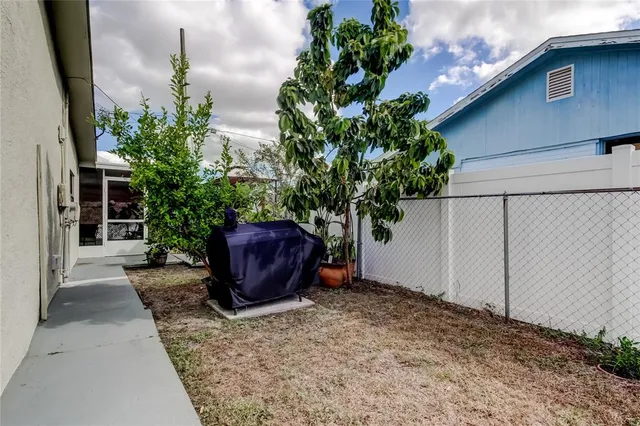 a backyard of a house