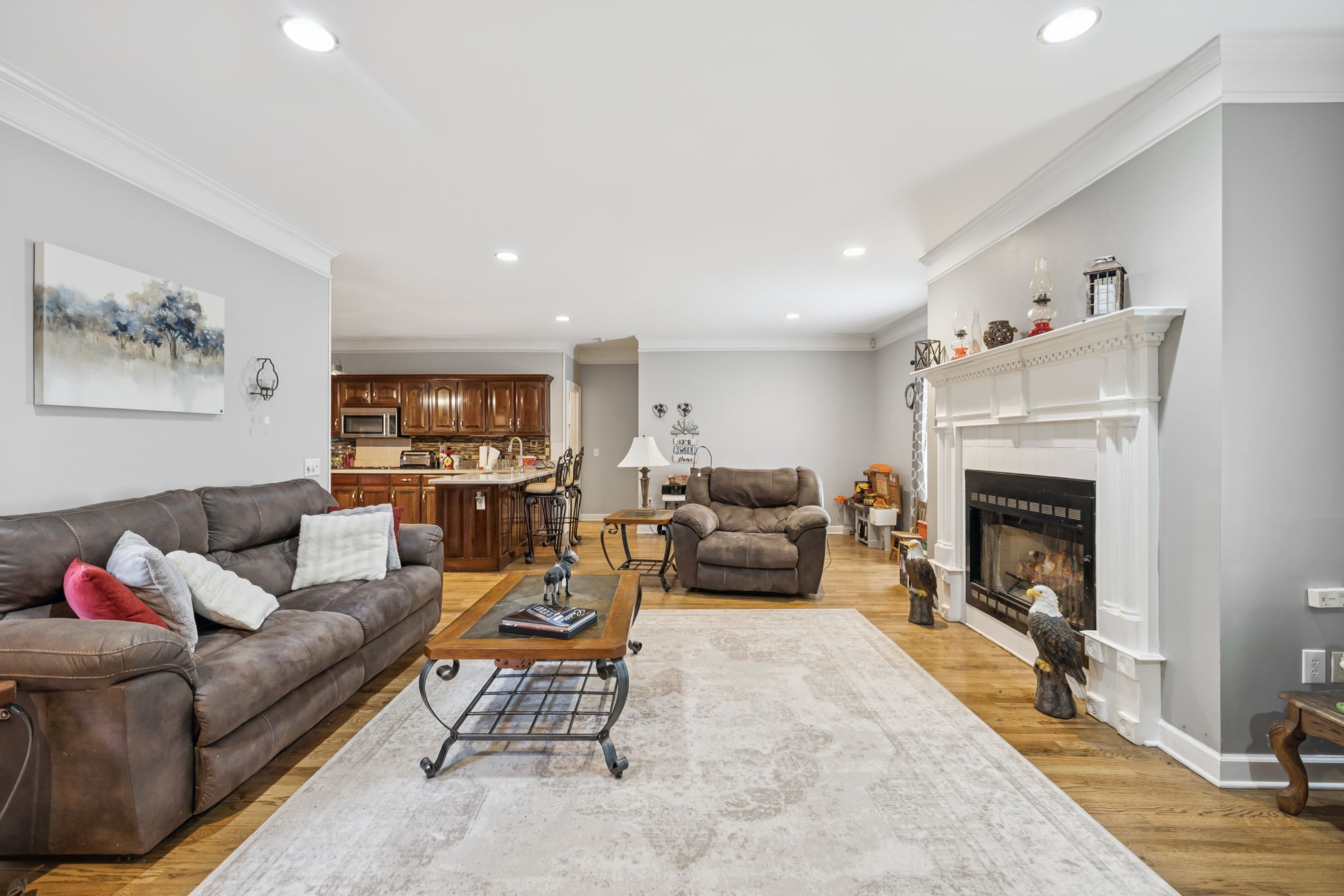 33 Bishop Road Lawrenceburg, TN 38464 - Photo 46 of 87 a living room with furniture and a fireplace