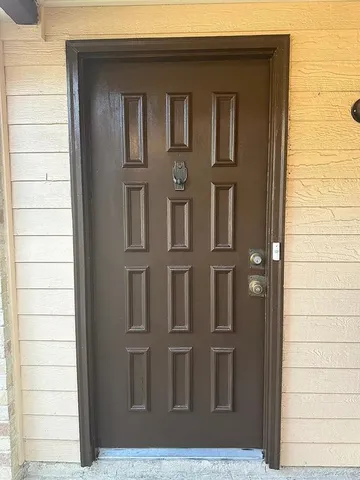 a view of front door