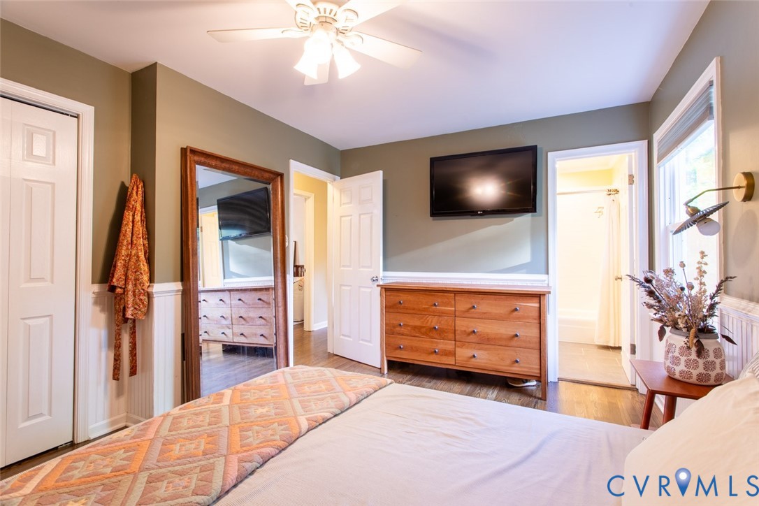 4157 New Market Road Henrico, VA 23231 - Photo 31 of 43 Bedroom with dark wood-type flooring, ceiling fan,