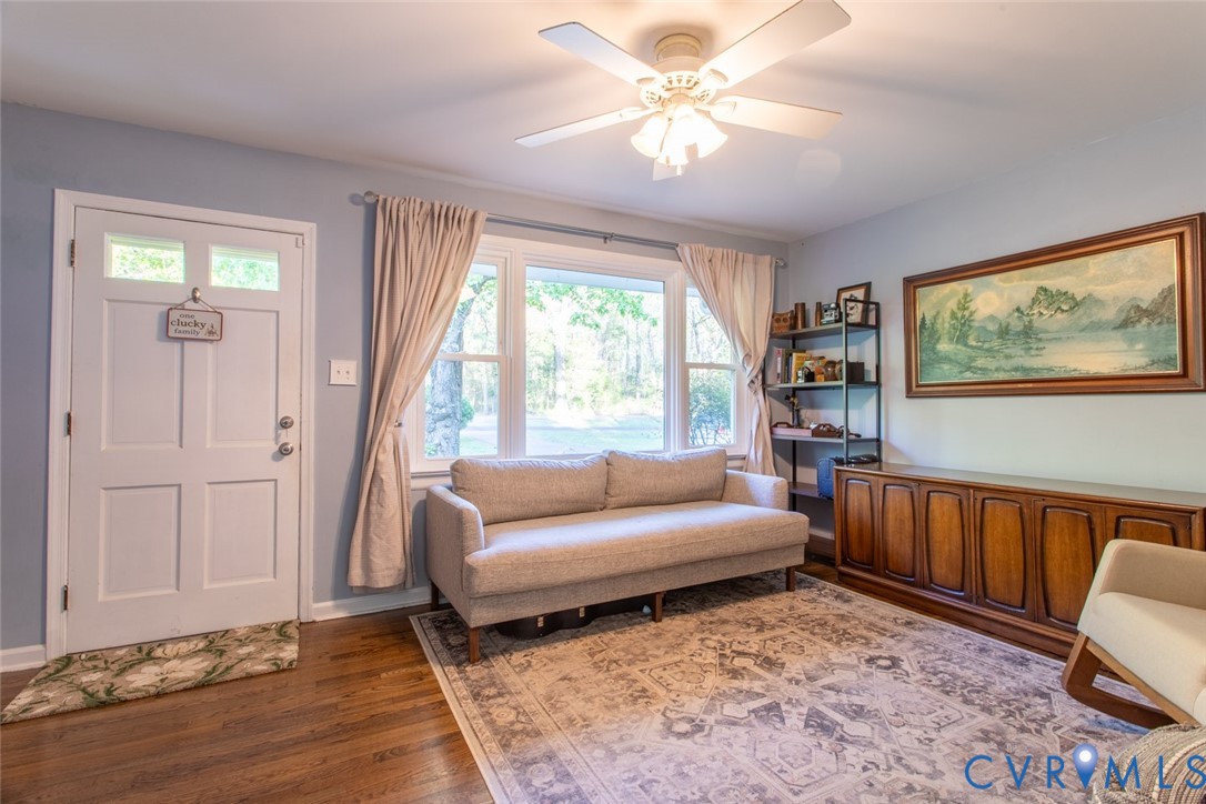 4157 New Market Road Henrico, VA 23231 - Photo 5 of 43 Sitting room featuring ceiling fan and dark wood-t