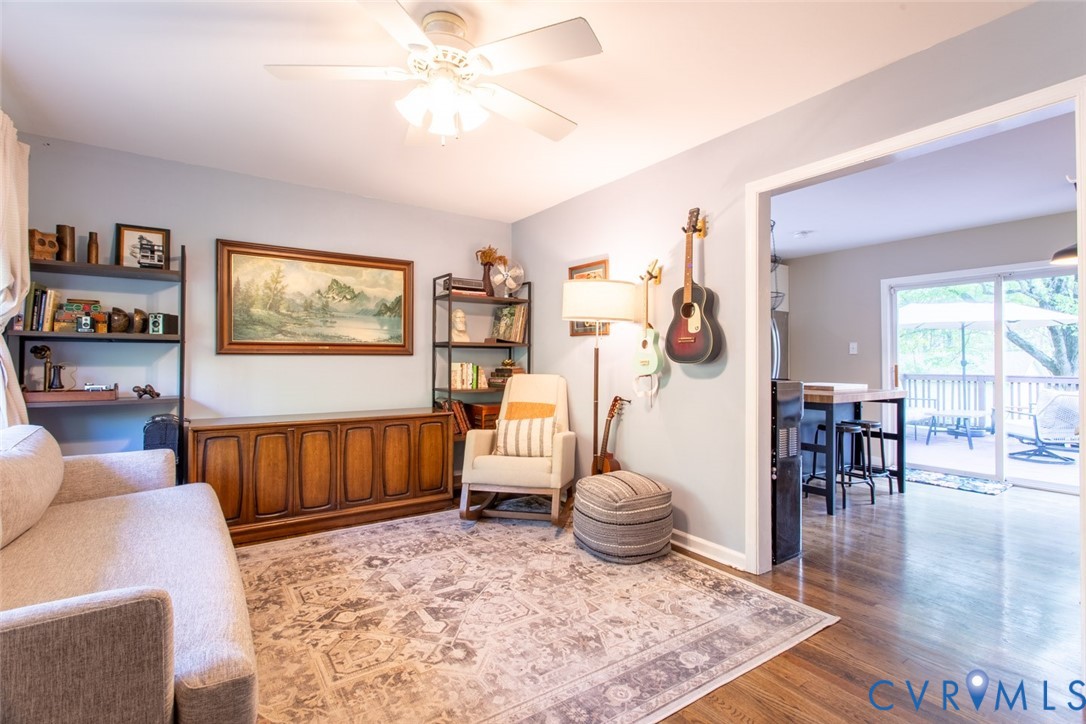 4157 New Market Road Henrico, VA 23231 - Photo 7 of 43 Sitting room with ceiling fan and dark wood-style