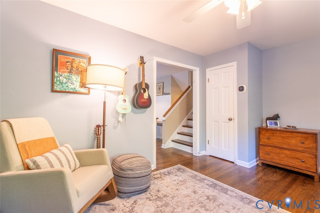4157 New Market Road Henrico, VA 23231 - Photo 8 of 43 Living area with wood finished floors and a ceilin