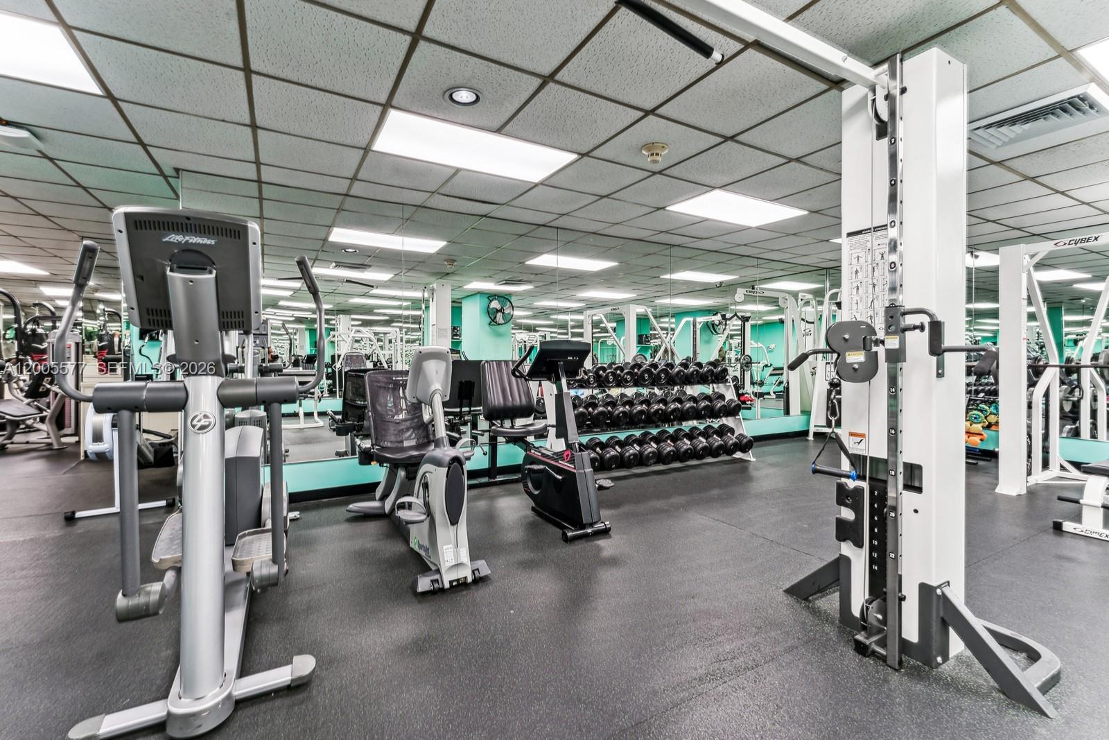 5255 Collins Avenue, Unit 11A Miami Beach, FL 33140 - Photo 14 of 15 a view of a room with gym equipment