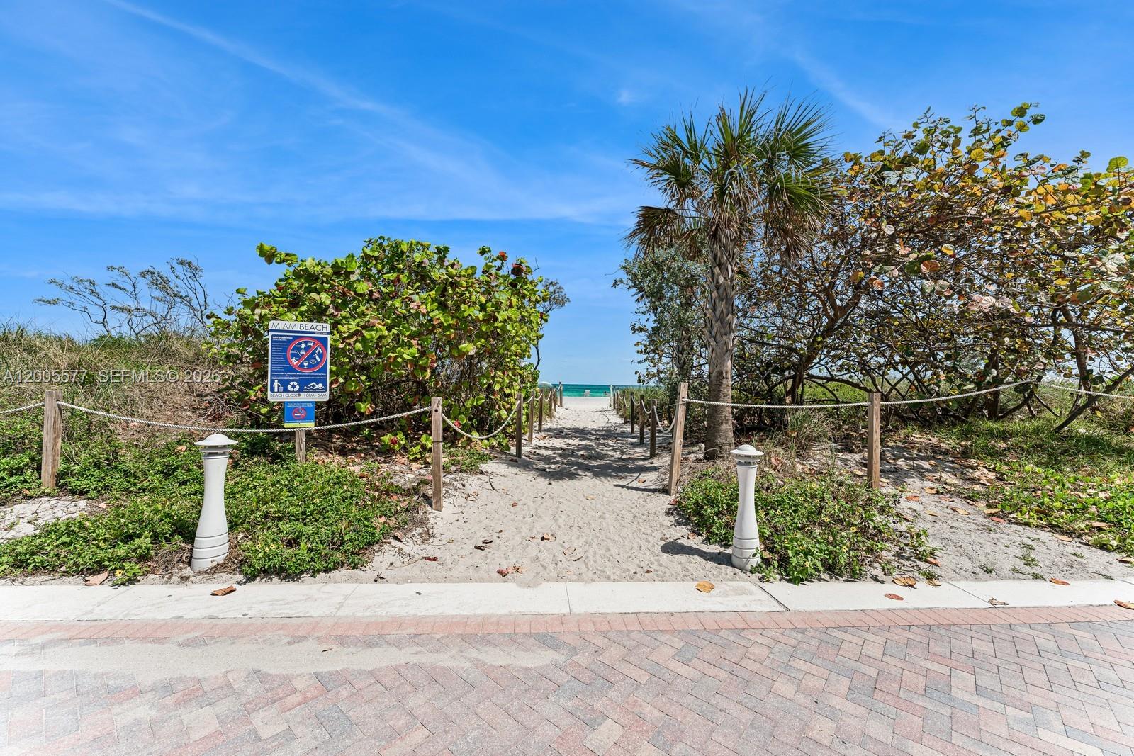 5255 Collins Avenue, Unit 11A Miami Beach, FL 33140 - Photo 15 of 15 a backyard of a house with lots of green space