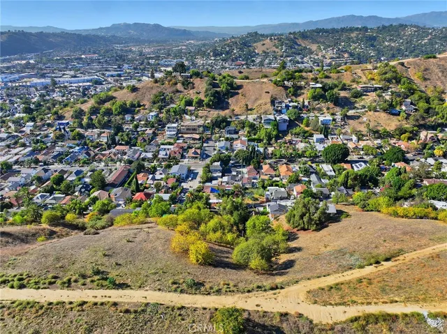an aerial view of a city