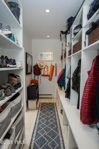 a view of a walk in closet