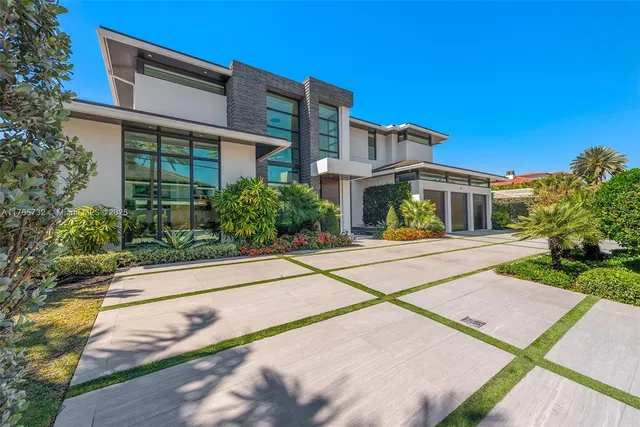 a view of a city with lawn chairs