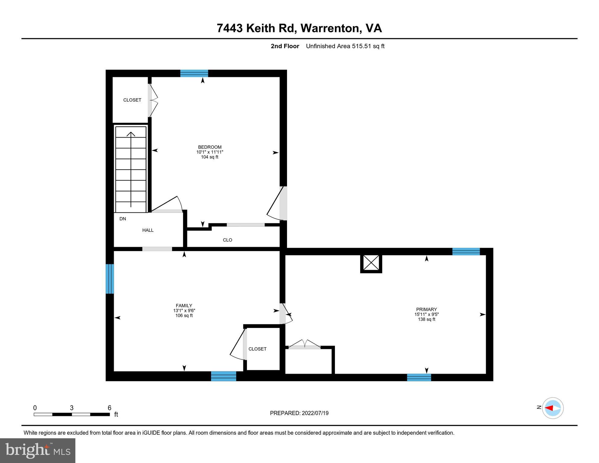 7443 Keith Road Warrenton, VA 20186 - Photo 44 of 44 Upper Level Floor Plans, ceilings are low too