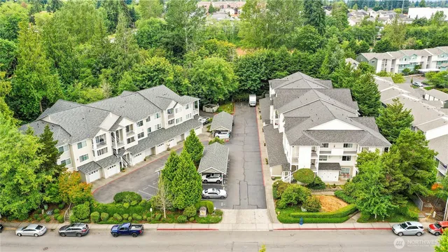 an aerial view of multiple house