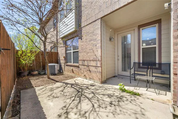 a backyard of a house