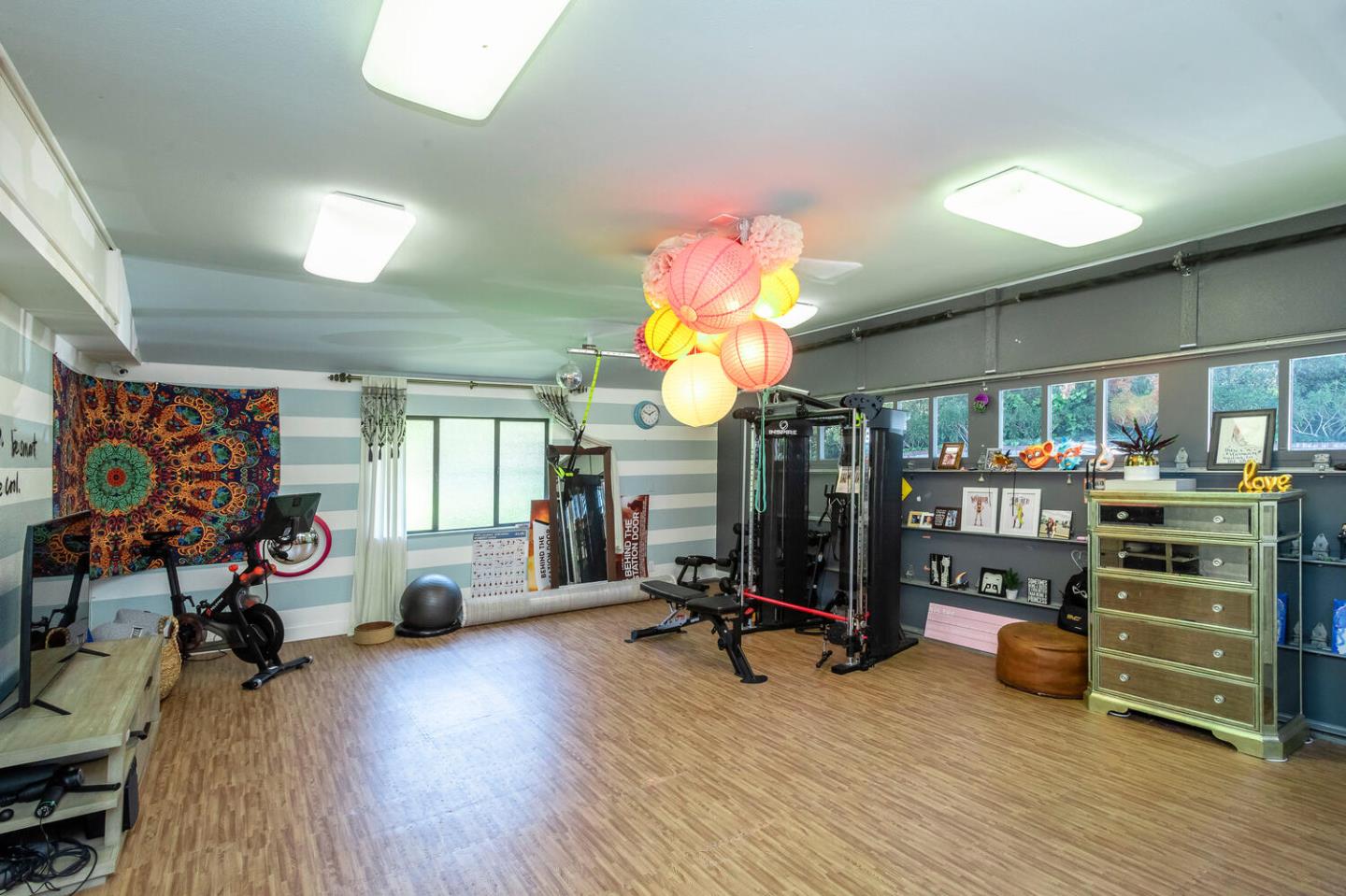 2651 Summit Drive Burlingame, CA 94010 - Photo 22 of 36 a view of a room with gym equipment