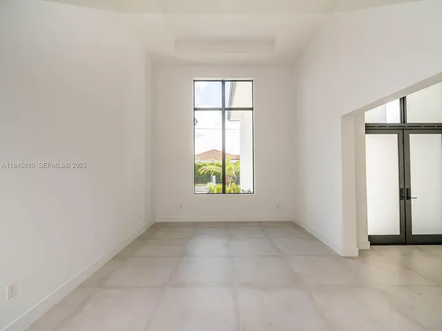 an empty room with a window