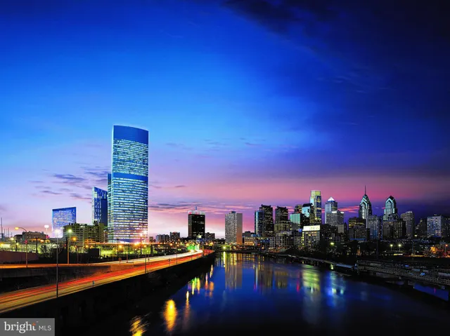 a view of a city with tall buildings