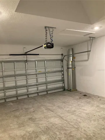 a view of a garage
