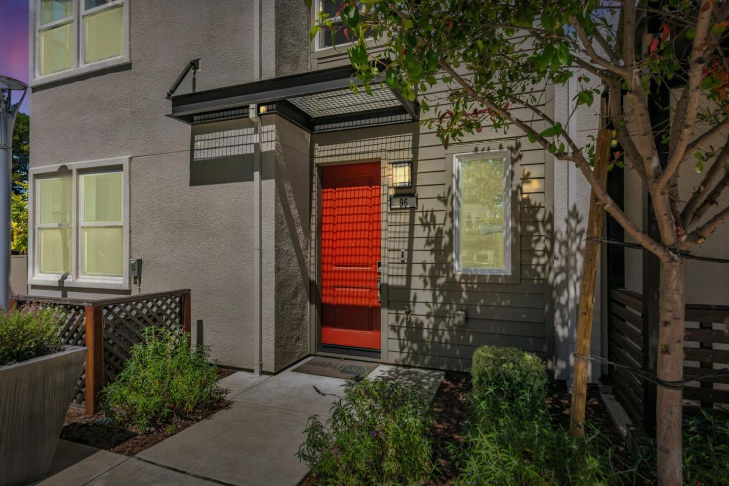 a yellow house with outdoor space