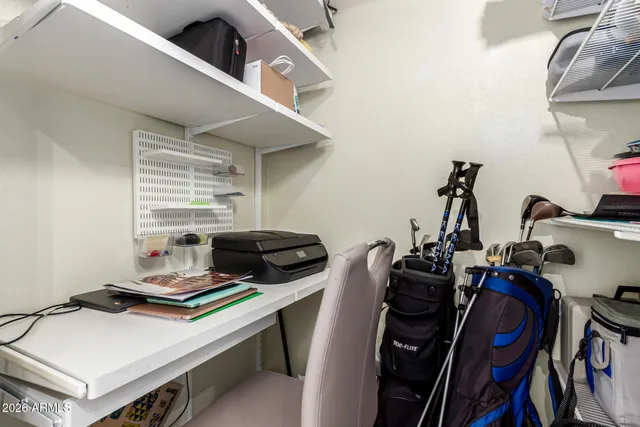 a room with storage and utility