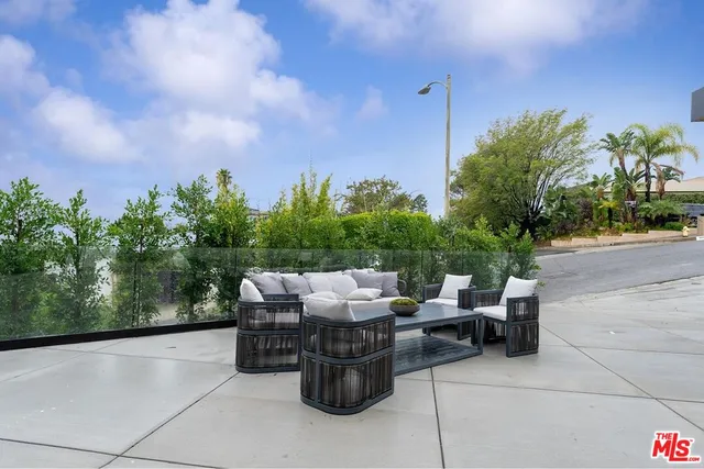 a living room with a garden
