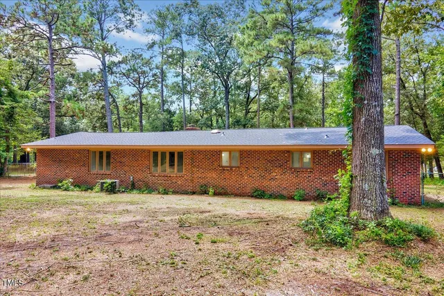 a view of a backyard