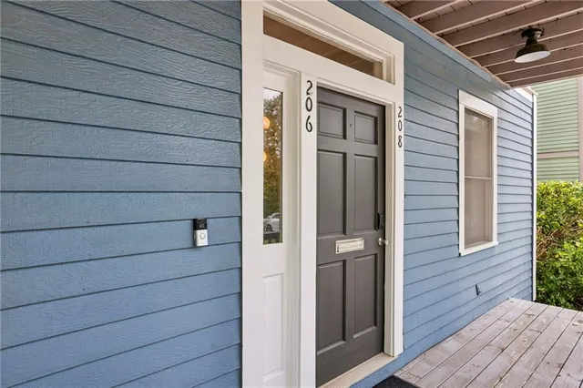 a view of front door