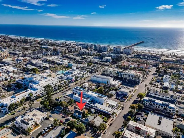 an aerial view of a city