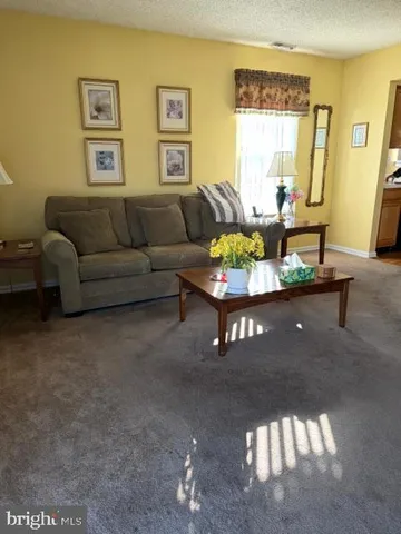 a living room with furniture hard wood floor and a large window