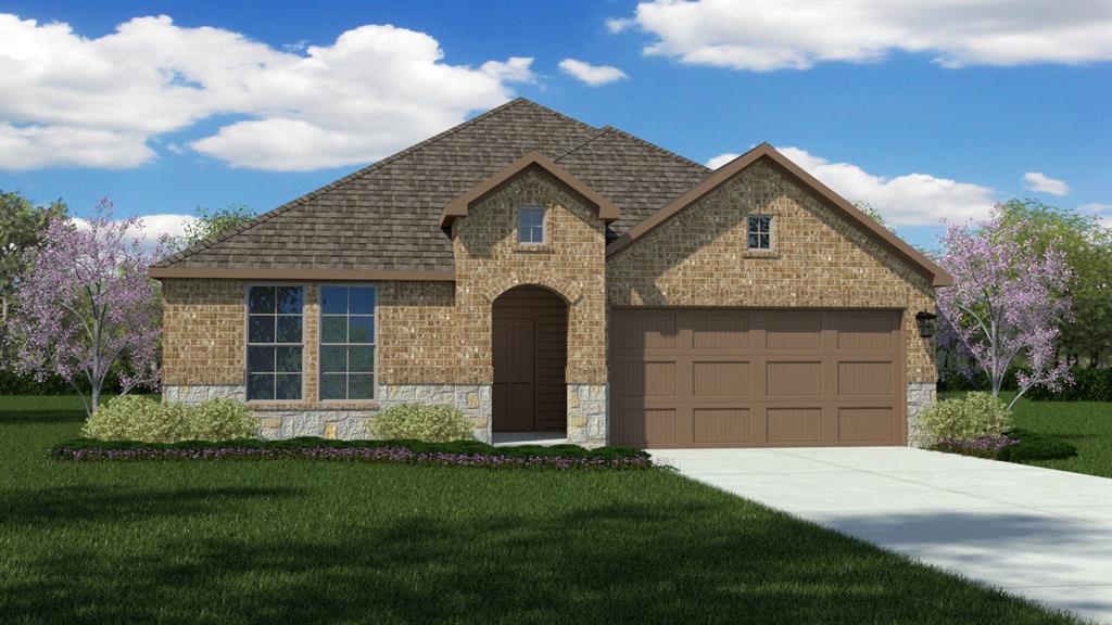 1215 Patti Lane Decatur, TX 76234 - Photo 31 of 34 Front Elevation - D.R. Horton's Kennedy floor plan elevation-G-All Home and community information, including pricing, included features, terms, availability and amenities, are subject to change at any time without notice or obligation. All Drawings, pictures, photographs, video, square footages, floor plans, elevations, features, colors and sizes are approximate for illustration purposes only and will vary from the homes as built.