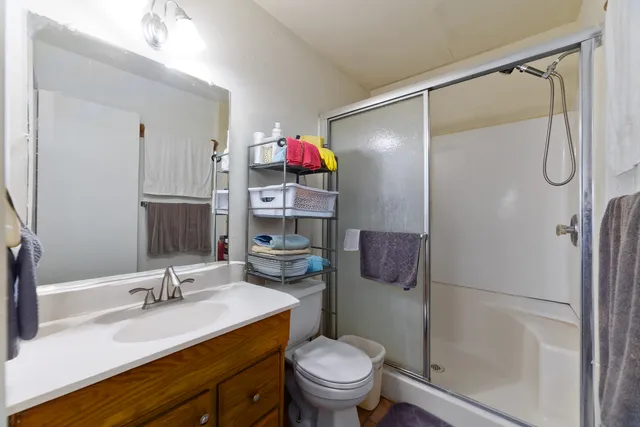 a view of a livingroom with furniture and window