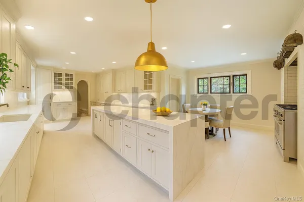 a large room with lots of counter space