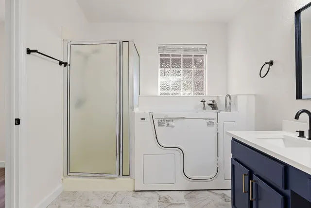 a view of a room with empty racks