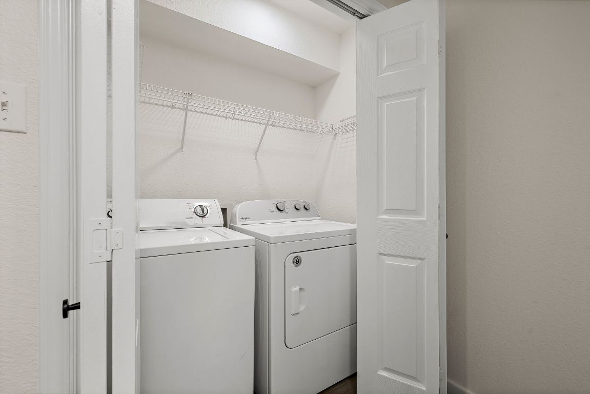 3219 Arroyo Bluff Lane Round Rock, TX 78681 - Photo 22 of 27 a utility room with dryer and washer