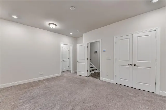 a view of backyard with green space