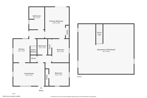 $249,900 | 1225 Clara Avenue, Joliet, IL 60435