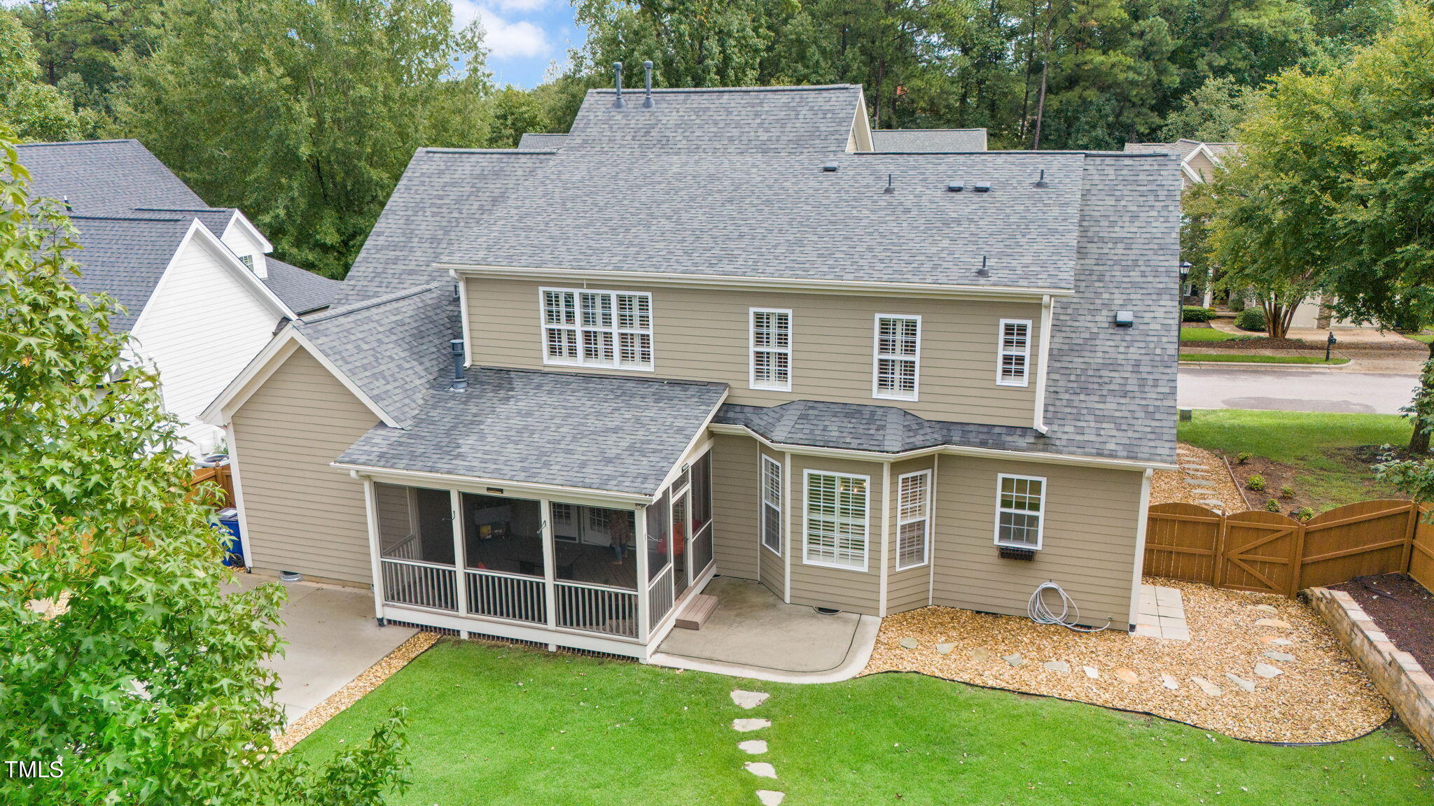 11519 Azari Court Raleigh, NC 27614 - Photo 49 of 55 an aerial view of a house with a yard and a garage