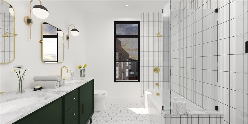 225 43rd Street Pittsburgh, PA 15201 - Photo 6 of 19 a bathroom with a sink and mirror