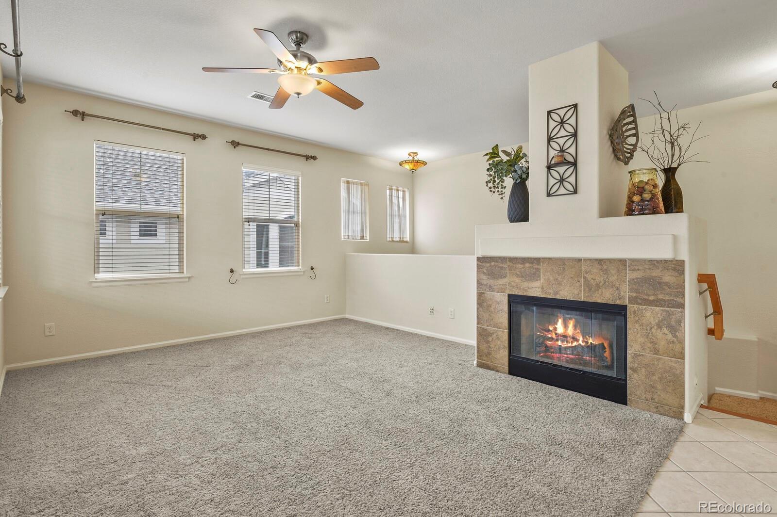 152 Whitehaven Circle Highlands Ranch, CO 80129 - Photo 2 of 25 a living room with furniture and a fireplace