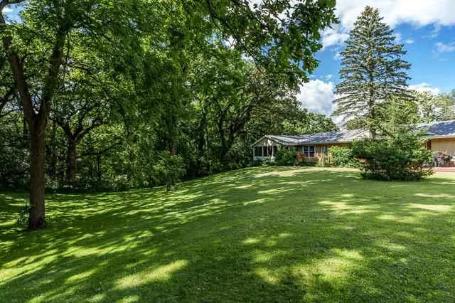 a view of house with backyard